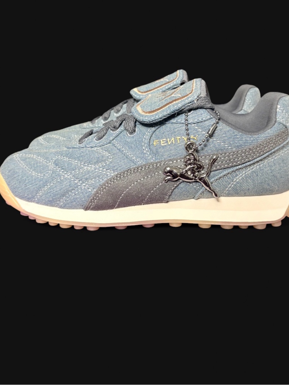 Savage X Fenty Denim Blue and Gray Women's Sneakers